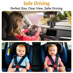 Wkzay baby camera backseat wide-angle captures room for two kids.