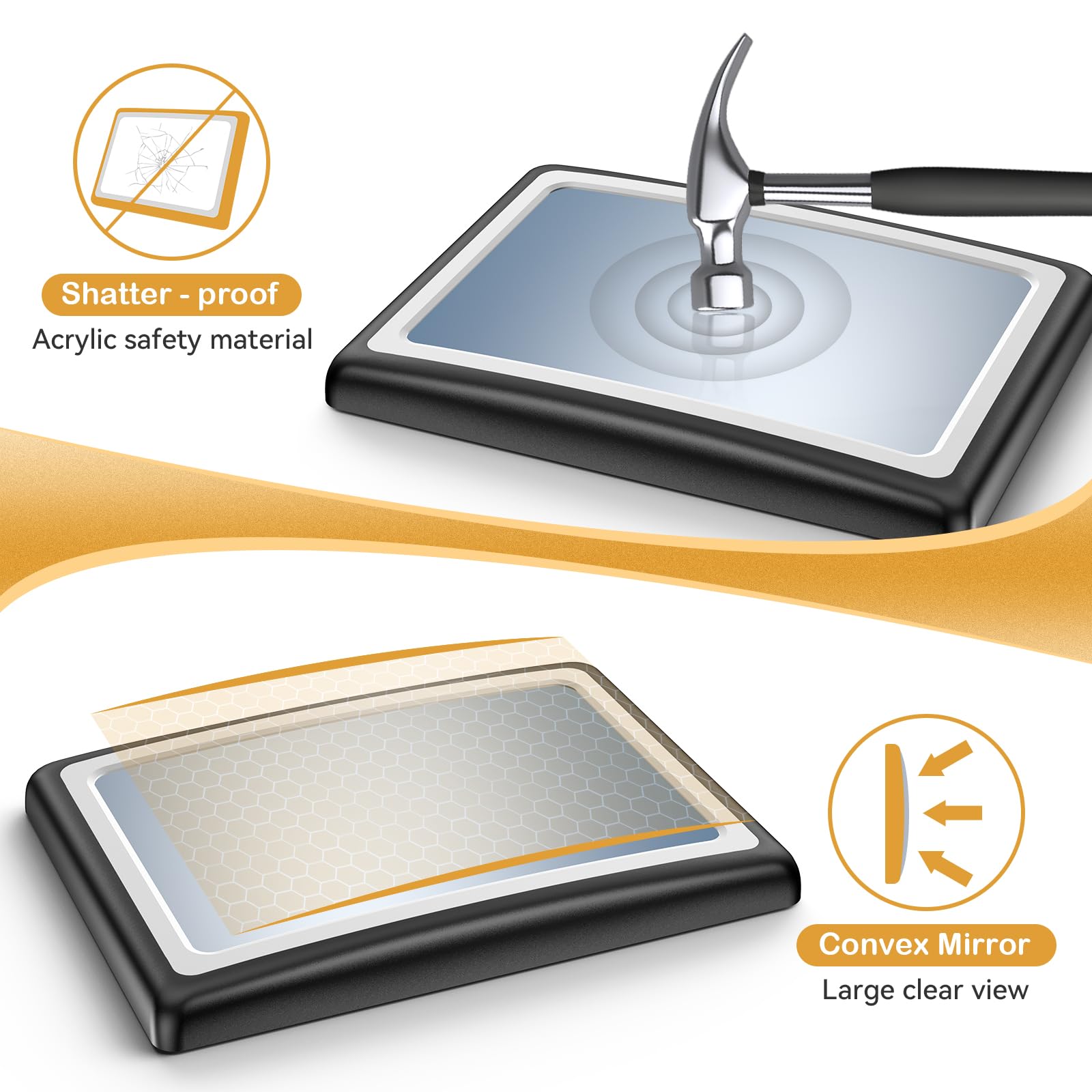 Wkzay baby car mirror remote brightness control for on-the-go adjustments