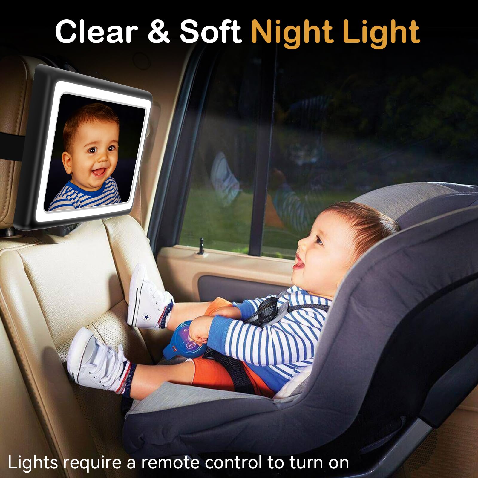 Wkzay car mirror 360 adjustable-angle ensures perfect viewing for rear-facing infants.