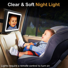 Wkzay car mirror 360 adjustable-angle ensures perfect viewing for rear-facing infants.