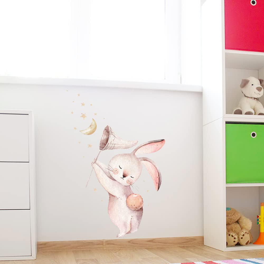 Wland pre-cut rabbit wall sticker simplifies application for quick room refreshes.