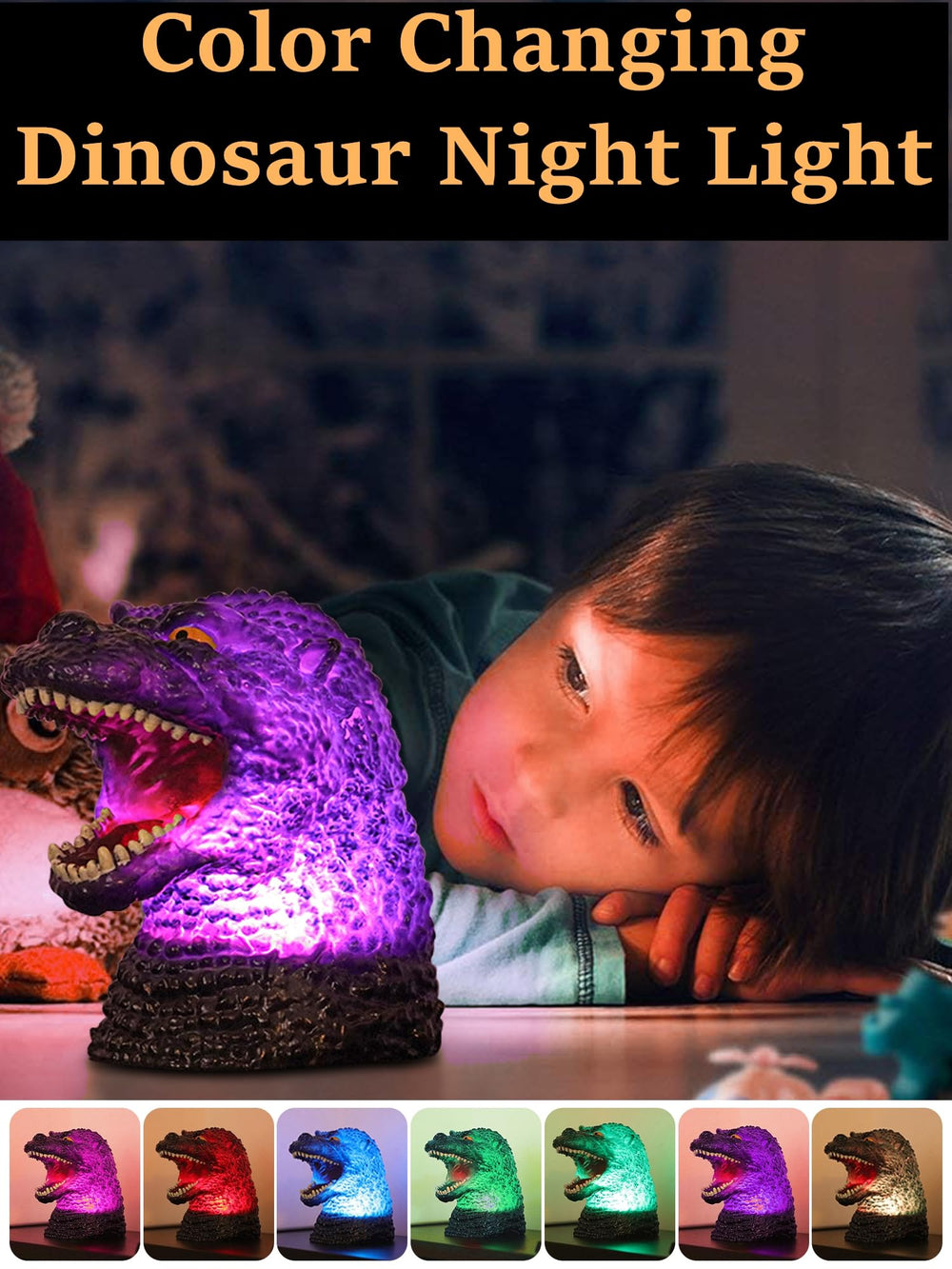 WLHONG dinosaur night light touch-control for easy use