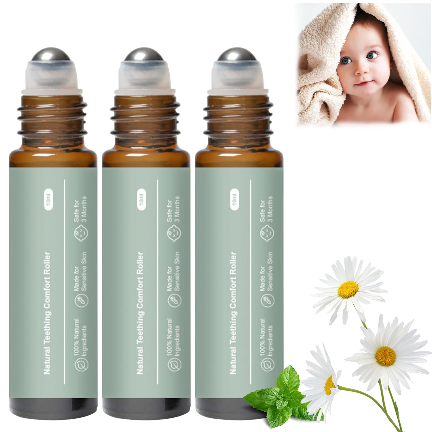 WLLEADG teething roller packaging for on-the-go soothing relief