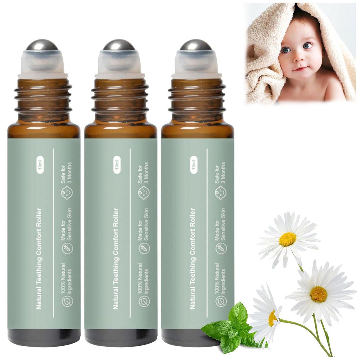 WLLEADG teething roller packaging for on-the-go soothing relief