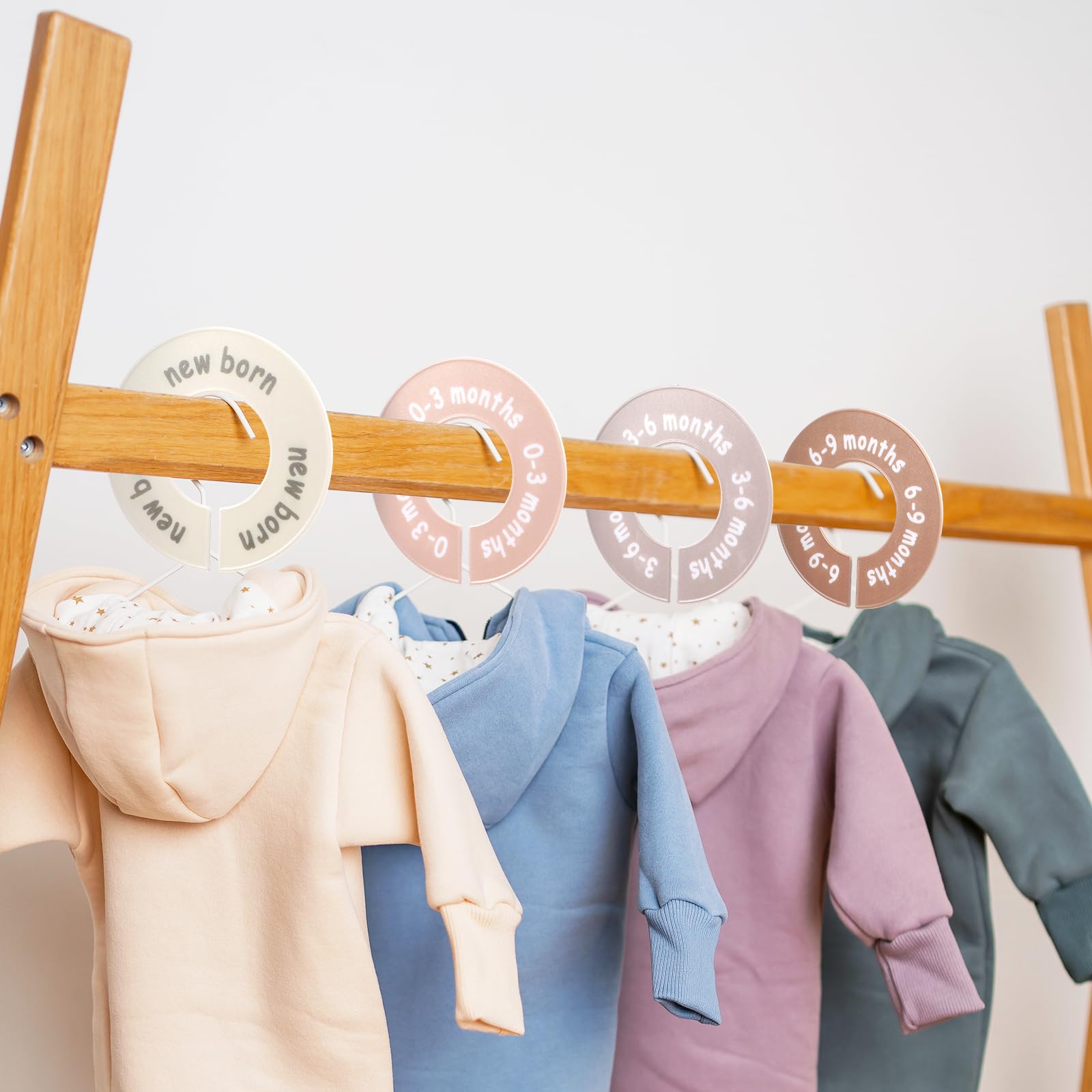 WLLHYF earth-tone design adds calm to nursery storage.