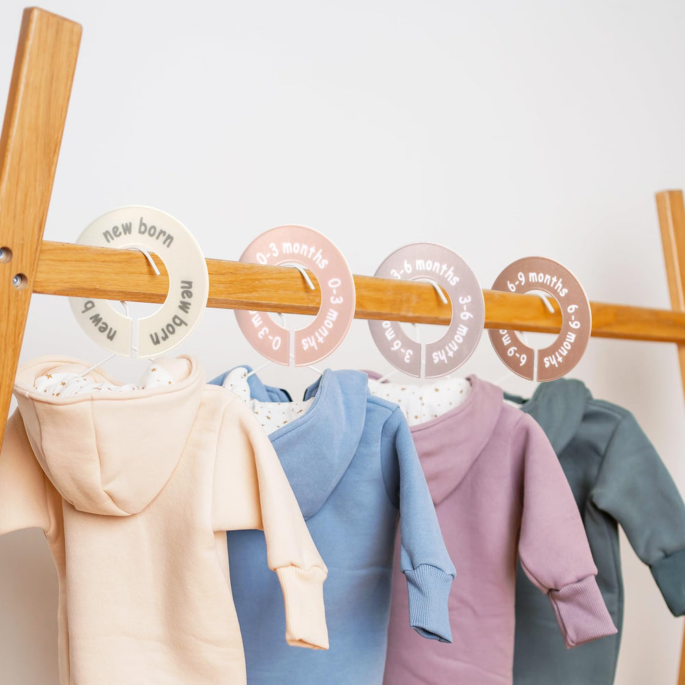 WLLHYF earth-tone design adds calm to nursery storage.