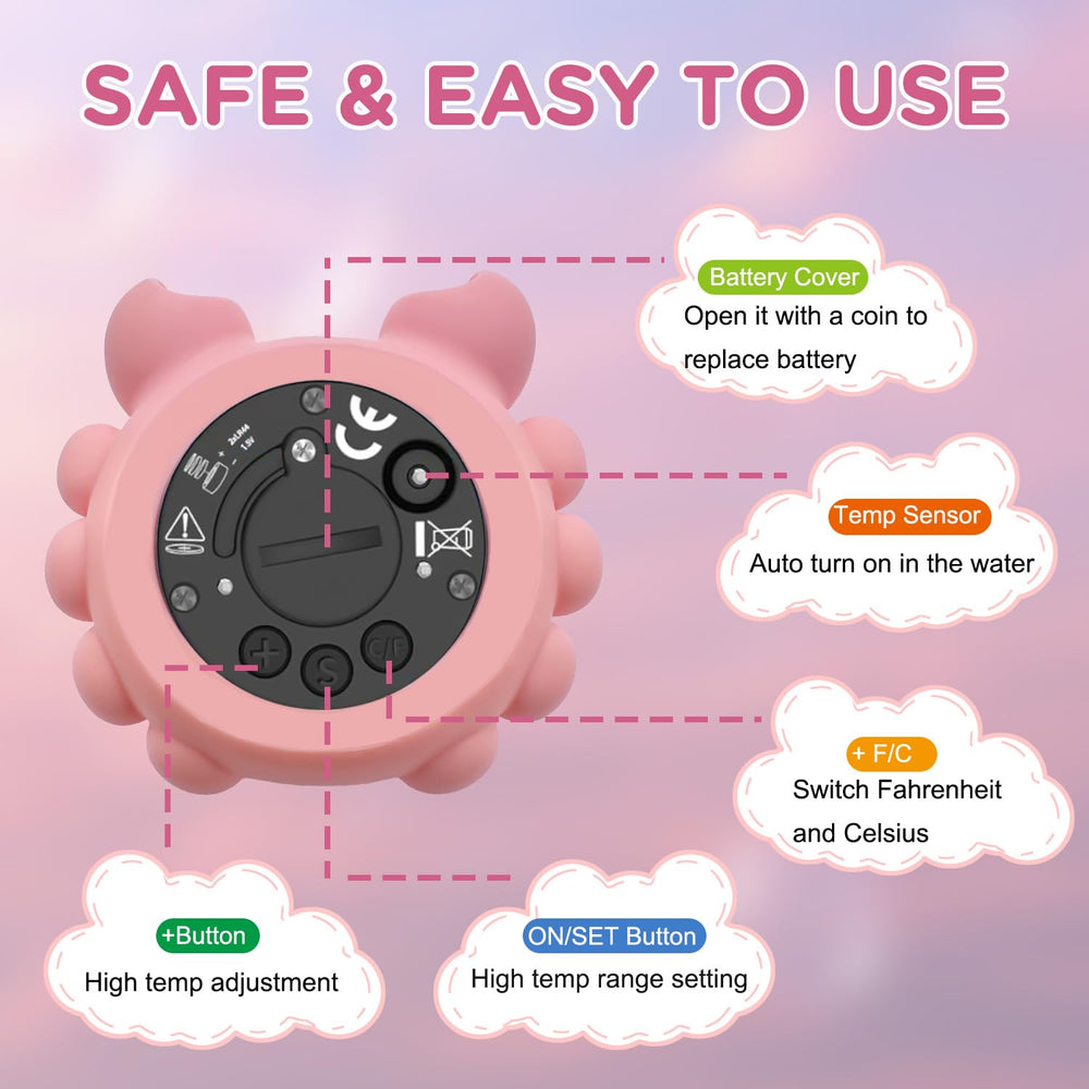 Wmaiwei thermometer is BPA-free and designed with baby-safe rounded edges.