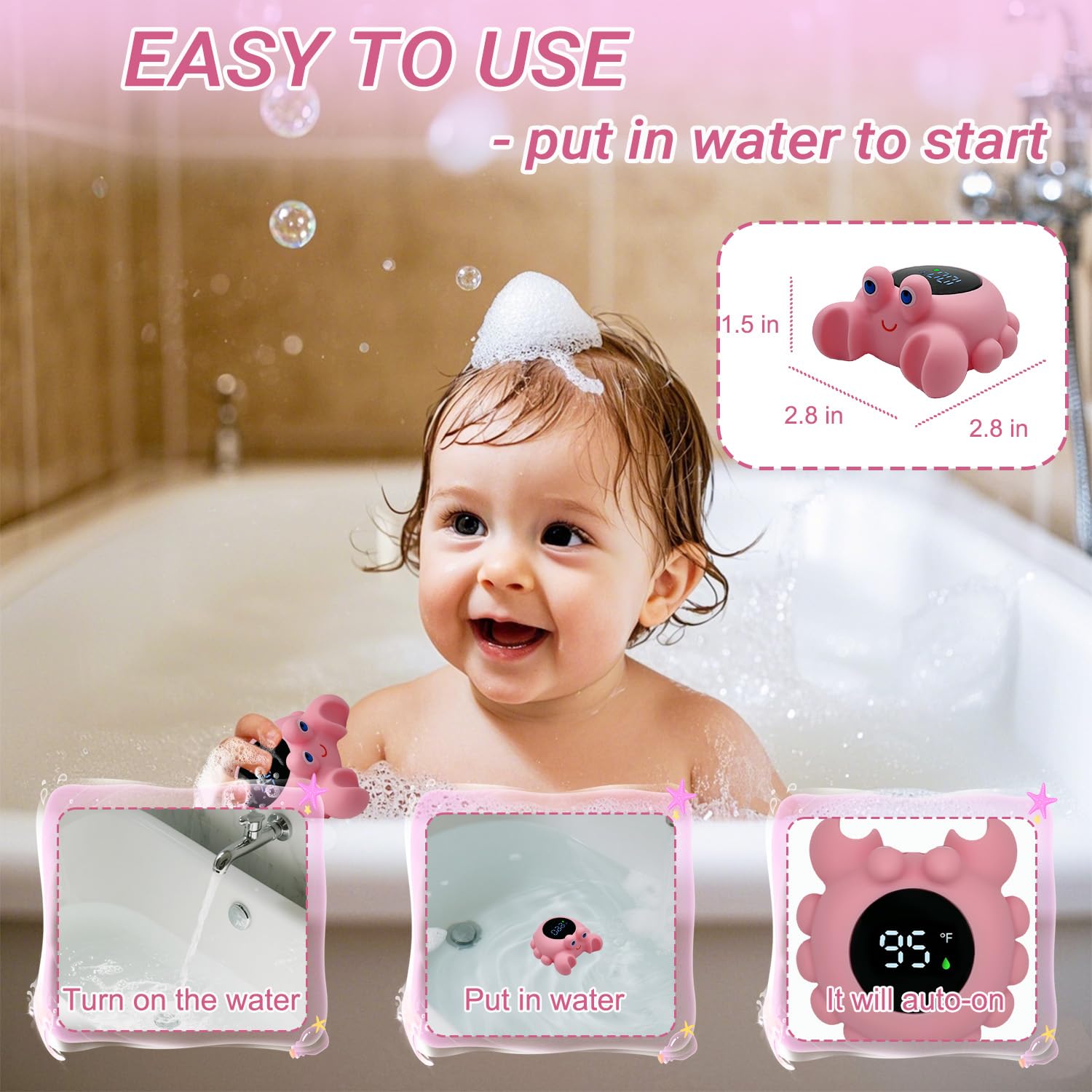 Wmaiwei Crab Thermometer doubles as a room thermometer for nursery comfort.