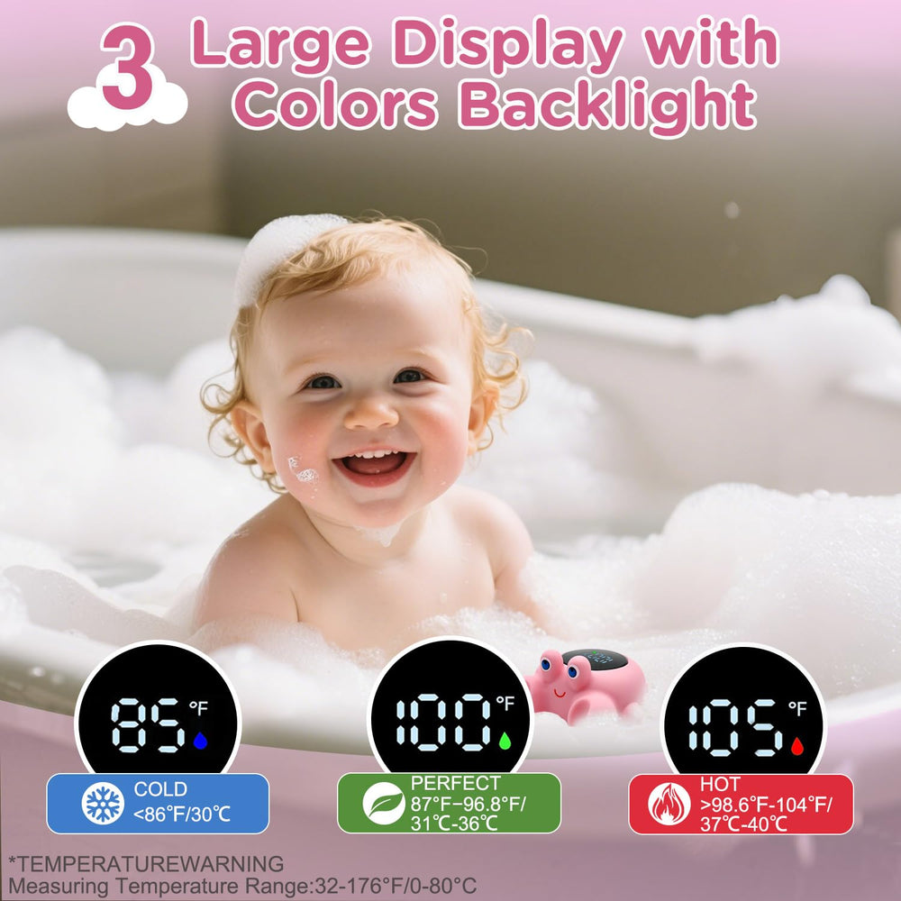 Wmaiwei Crab Thermometer uses color cues for hot, warm, or perfect bath water.