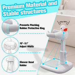 Wmaiwei height-adjustable baby bath stand grows with your child for longer use.