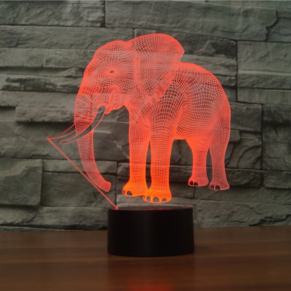 WMH Elephant 3D Lamp in a nursery creates playful decor with soft glow