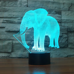 WMH Elephant 3D Lamp touch-switch enabling color changes with a tap