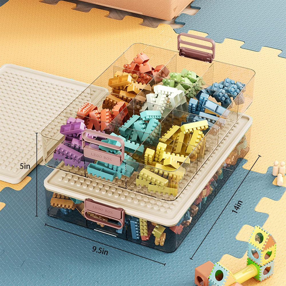 WMM three-layer stackable storage bin shown from the side for compact stacking.