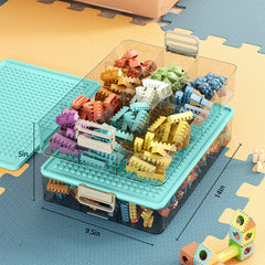 WMM Toys Storage Organizer Bins Green 3Layers with 12 compartments helps organize Lego and small items