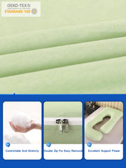 Wndy's Dream cooling cover helps you stay cool at night on the pregnancy pillow.