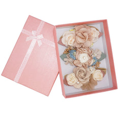 WNYUJOY floral headbands for newborn to toddler, handmade flowers for gentle wear.