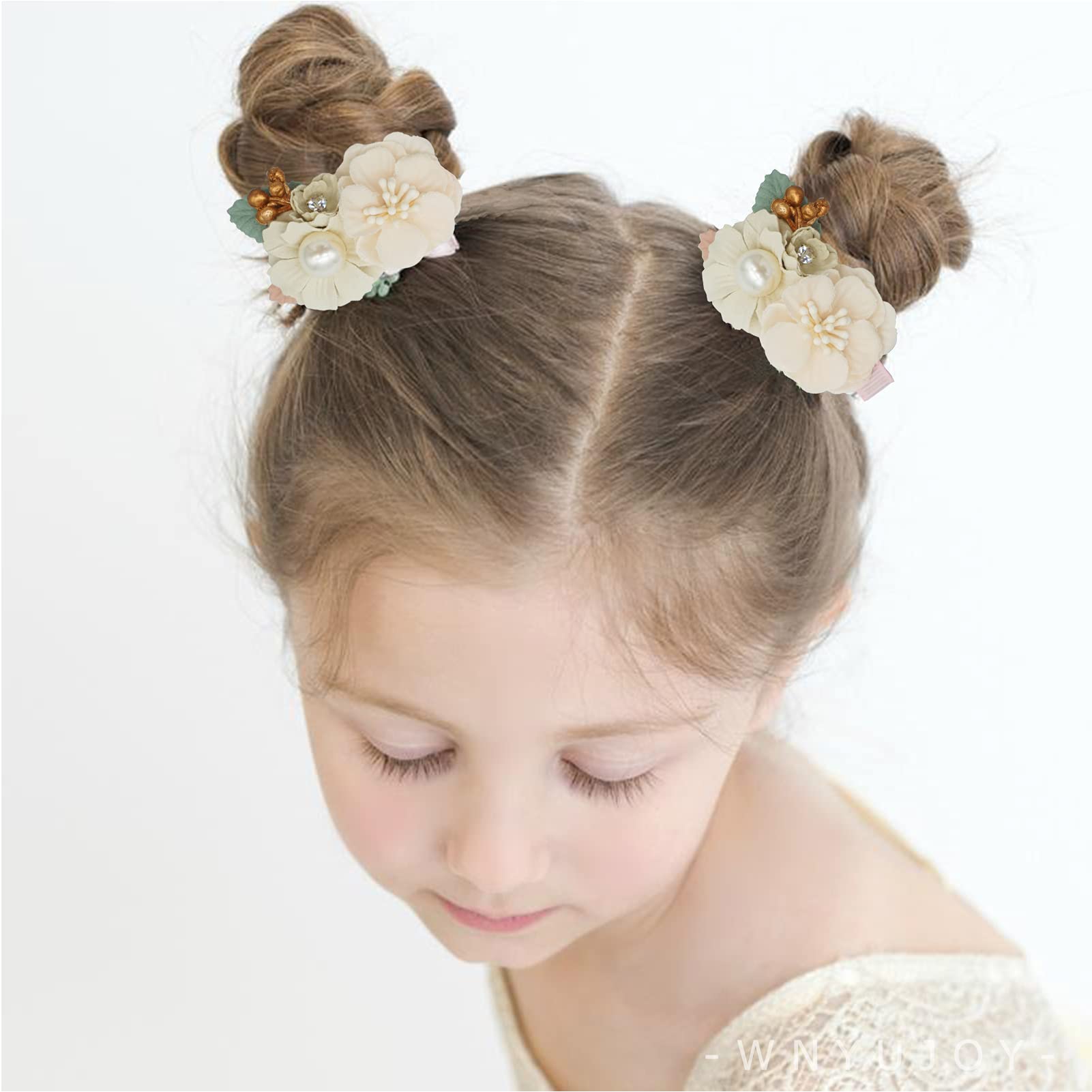 WNYUJOY flower bows closeup soft fabric shows gentle feel and comfort