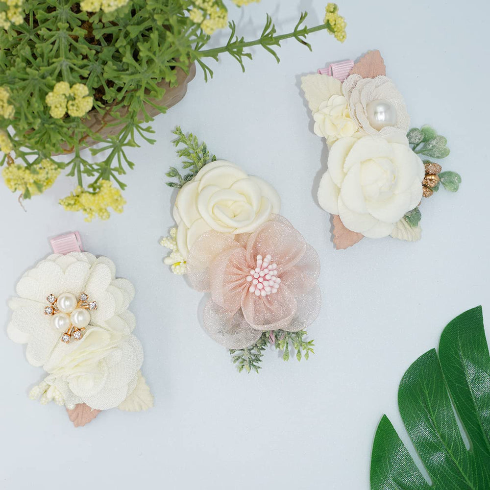 WNYUJOY flower hair clip wedding-photo-ready look for flower girls
