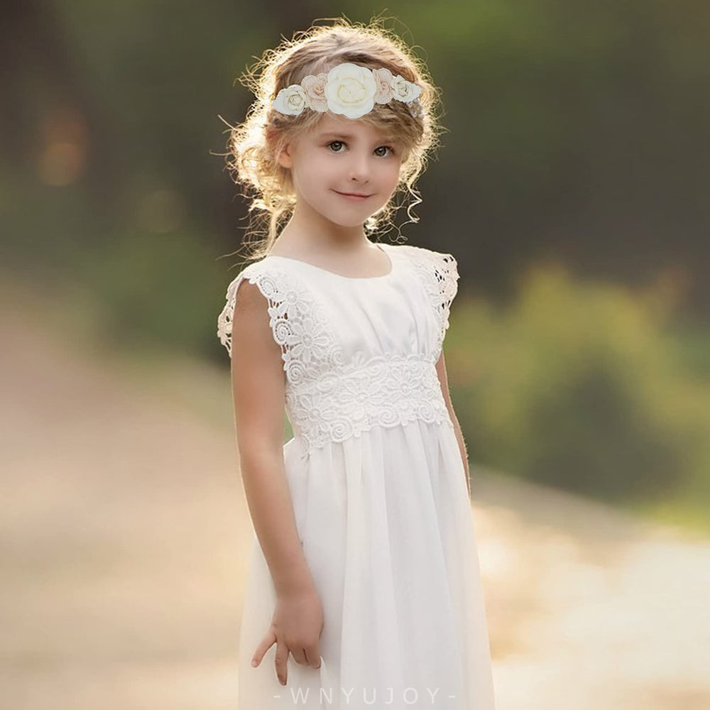 WNYUJOY headbands for wedding flower girl looks and style.