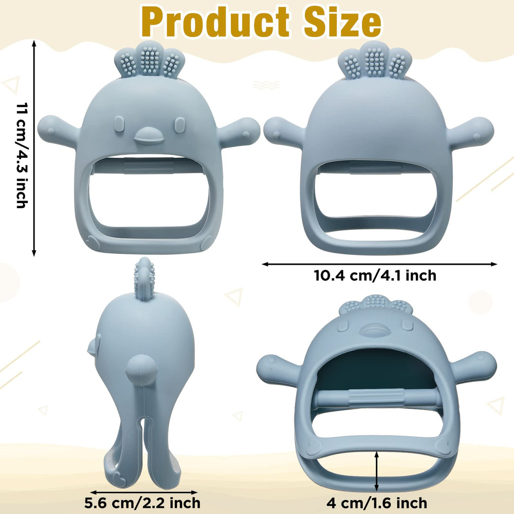 Woanger baby teething toy green provides gentle chewing option for early teething
