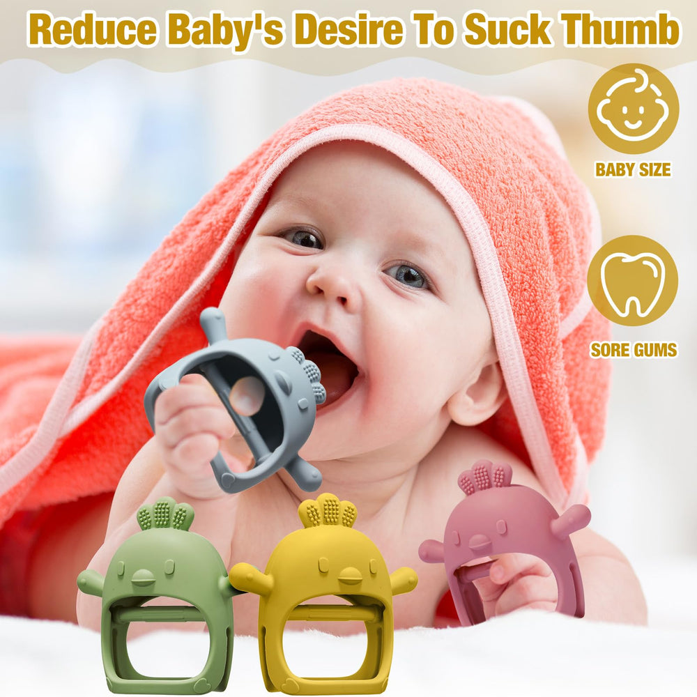 Woanger baby teething toy pink offers safe, soft chew for tiny mouths