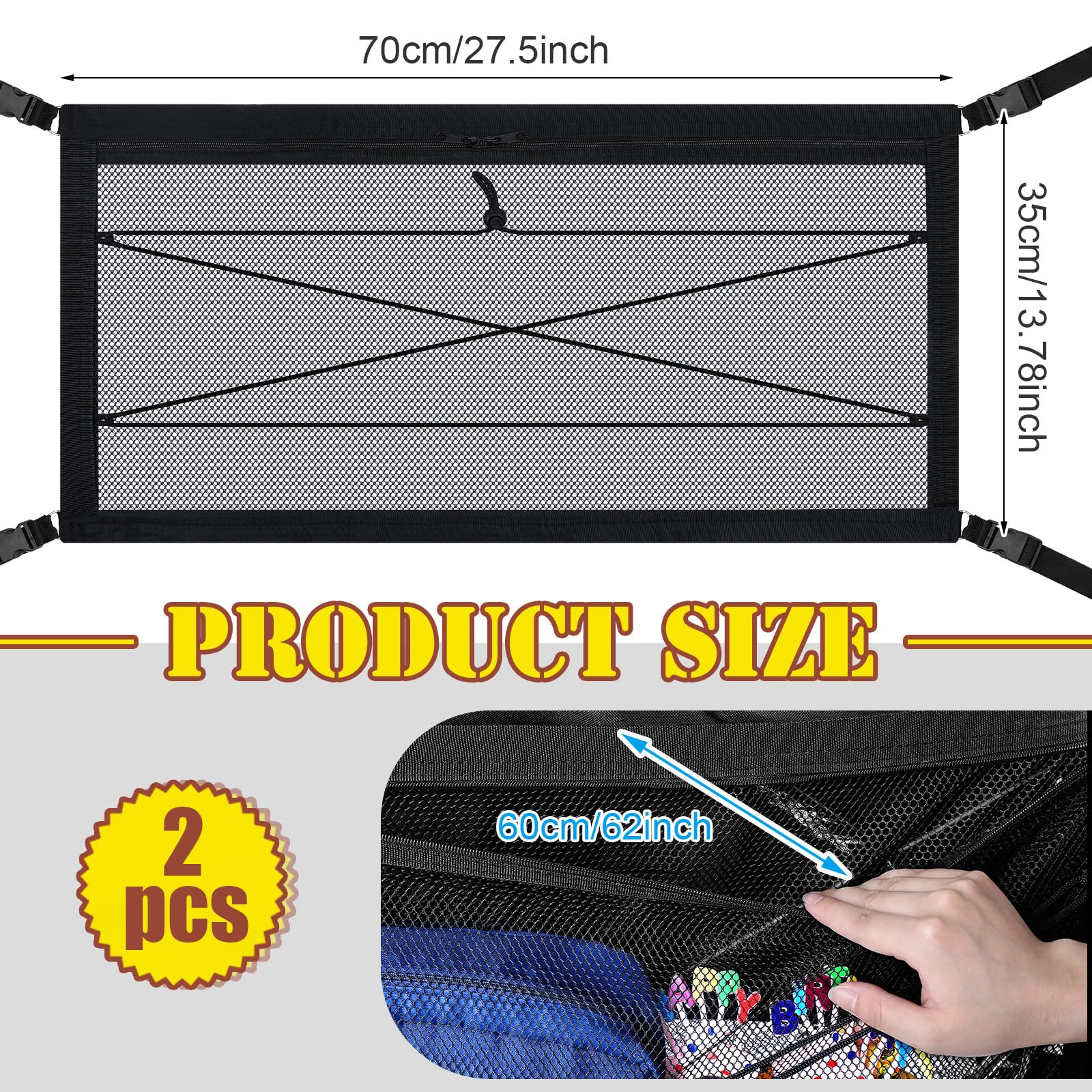 Woanger wagon cargo net with hooks ready for easy installation