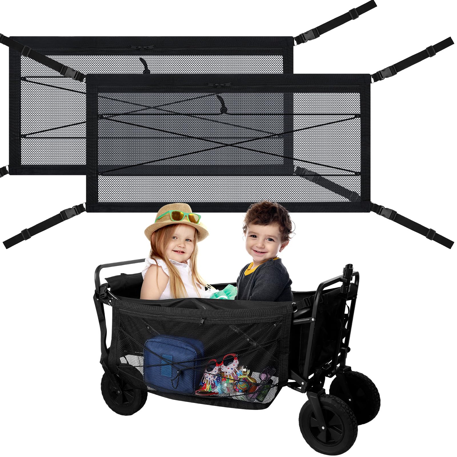 Woanger wagon cargo net folded for compact car trunk storage