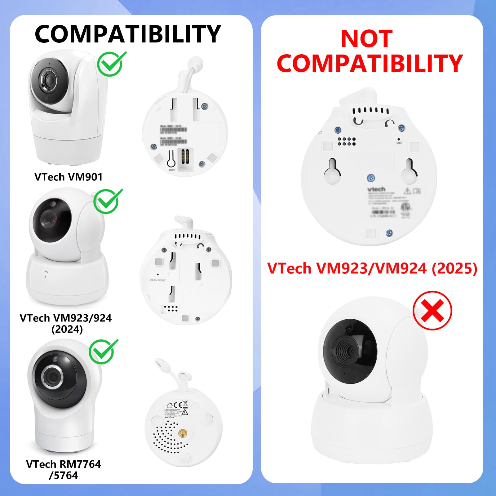 Wochel 360-degree angle view mounting enhances visibility of your baby at night