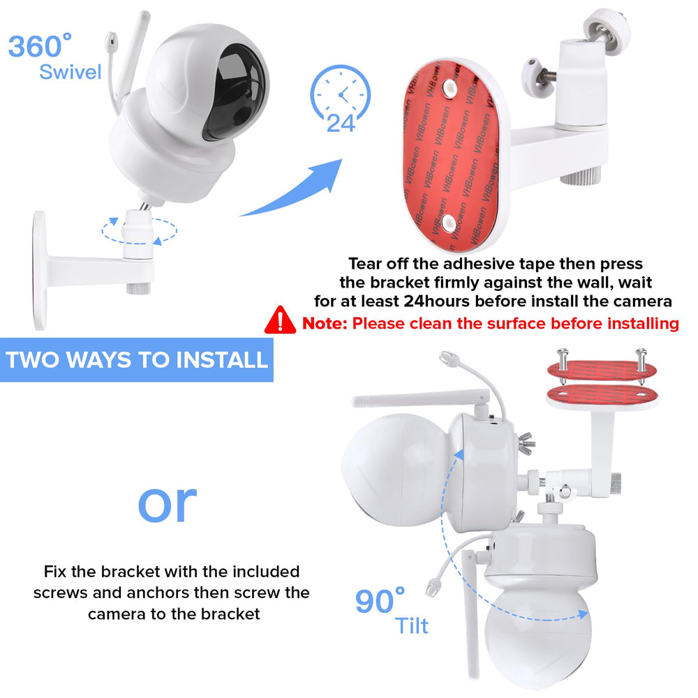 Wochel adhesive mount with screws or tape shows flexible installation options for nursery setup.