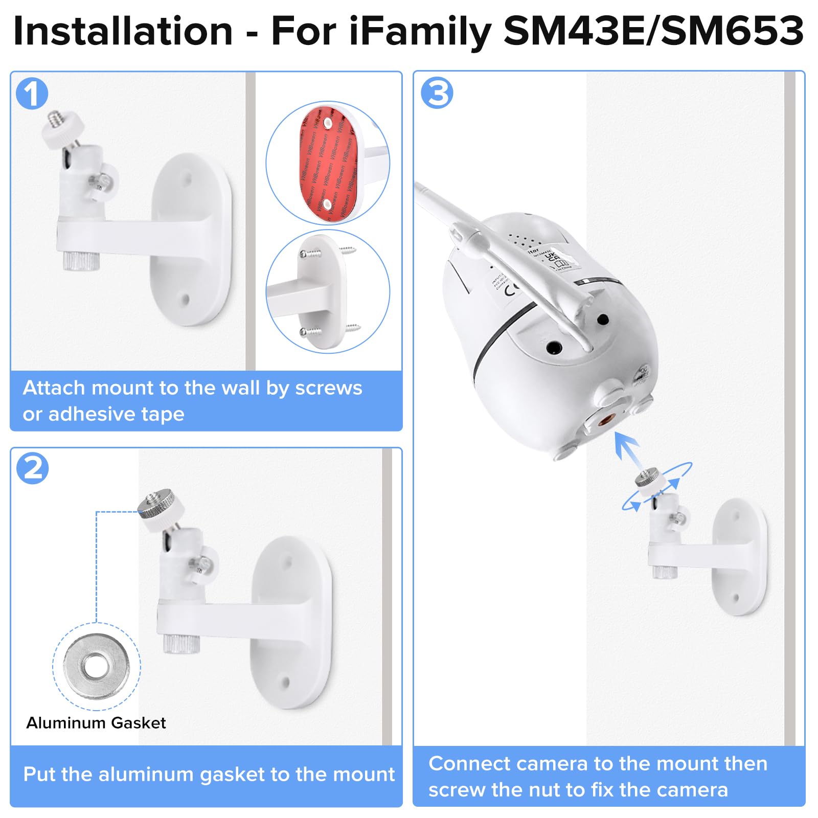 Wochel adjustable-angle mount enables flexible viewing angles across the nursery.