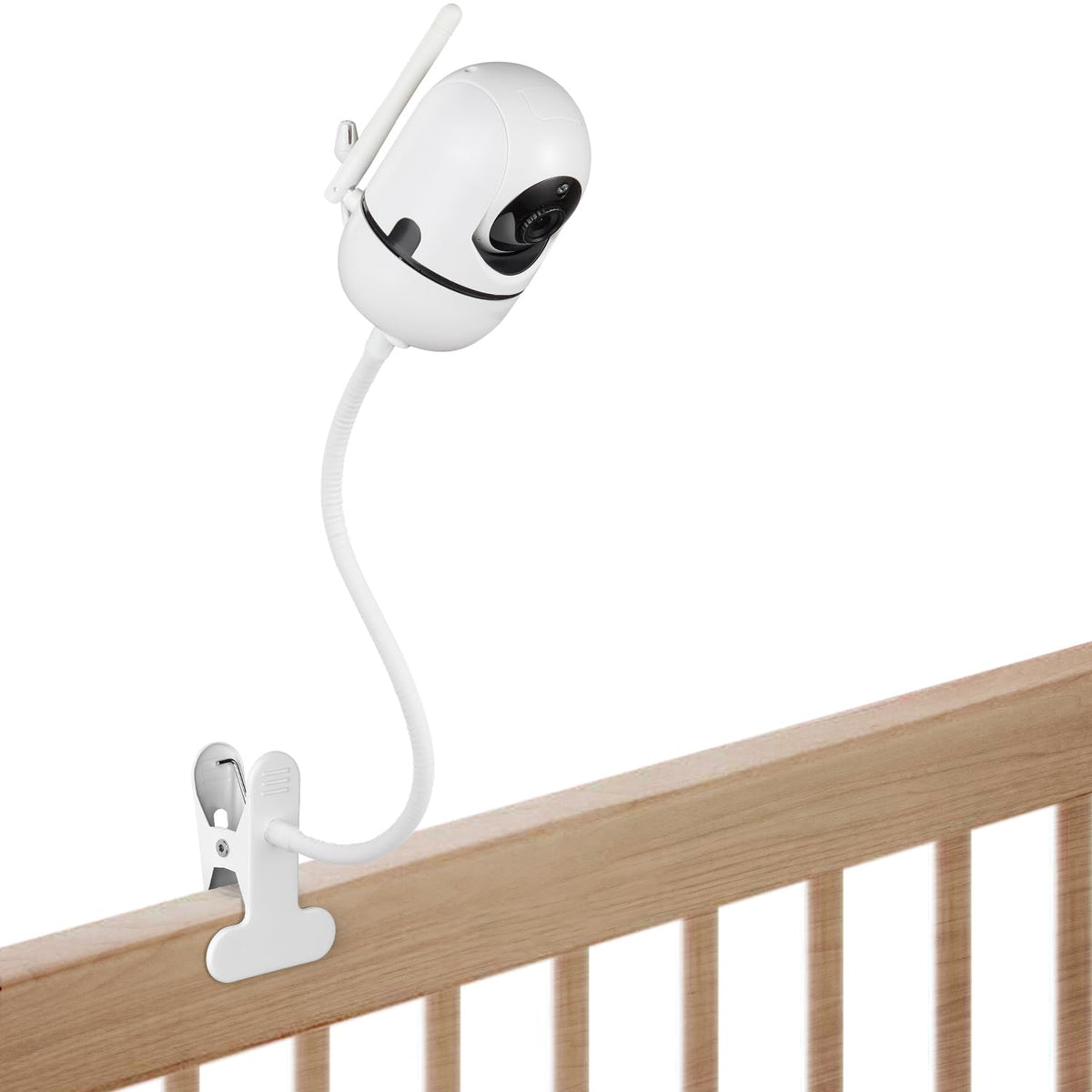 Wochel baby-monitor-mount-clip-base secures to furniture for stable camera placement.