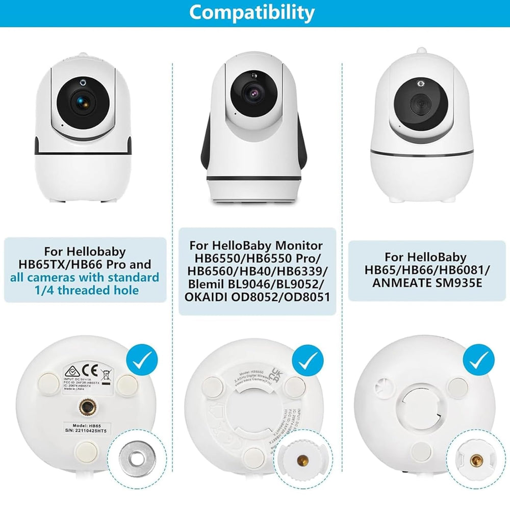 Wochel baby-monitor-mount-gooseneck-flex enabling precise viewing angles for monitoring.