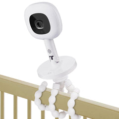 wochel baby monitor mount for Nanit Pro with flex stand closeup showing slip-resistant silicone legs