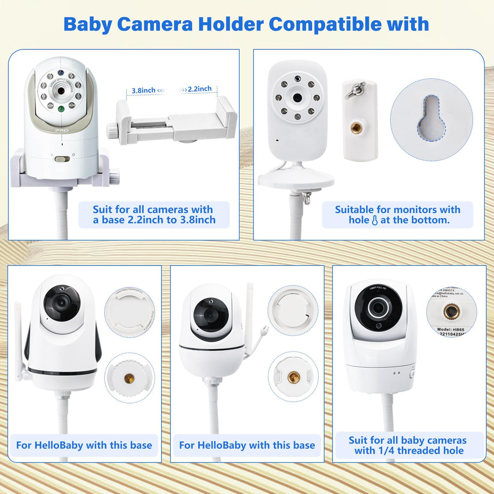 Wochel gooseneck design enables precise camera angles for baby monitoring.