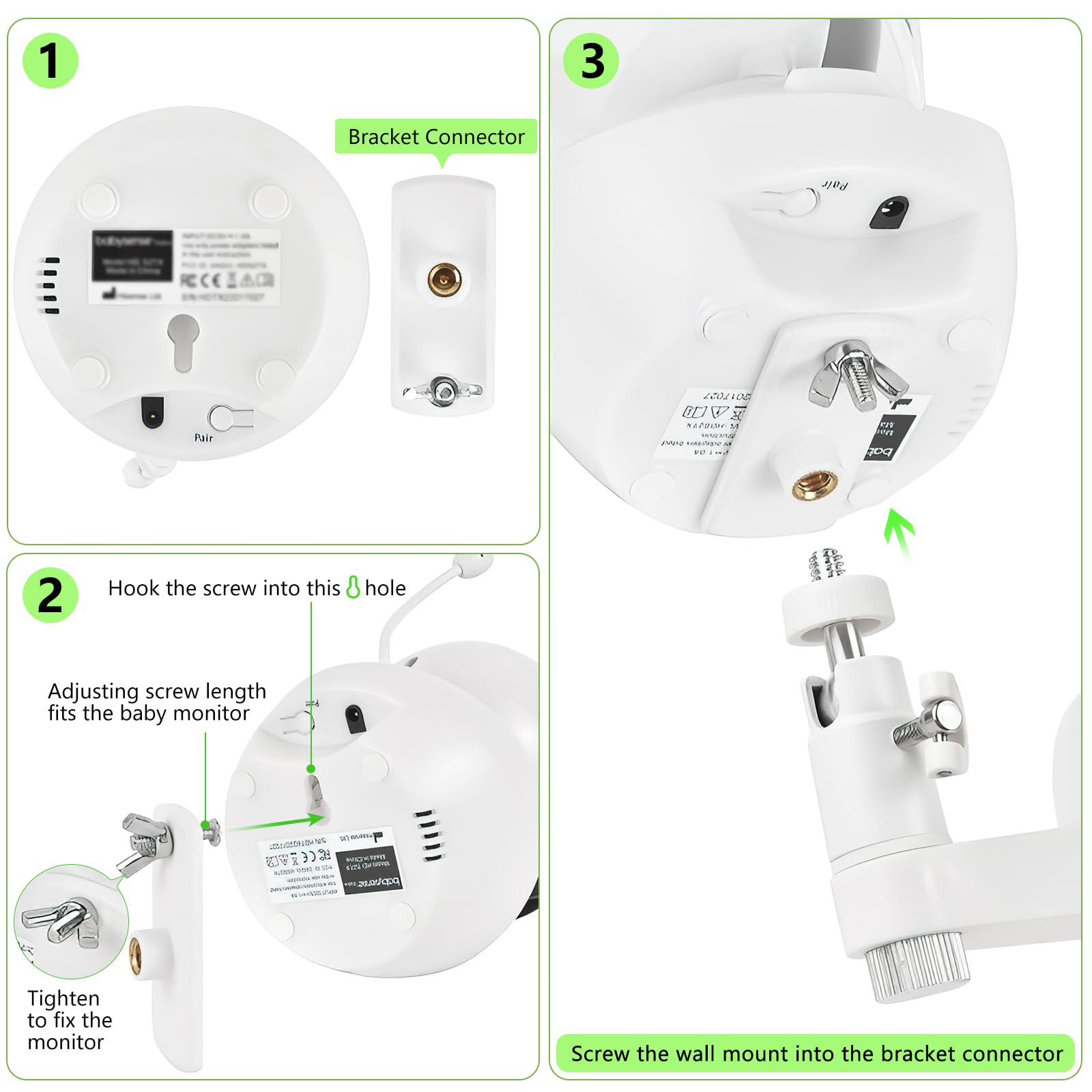 Wochel baby monitor wall mount secure base keeps monitor steady