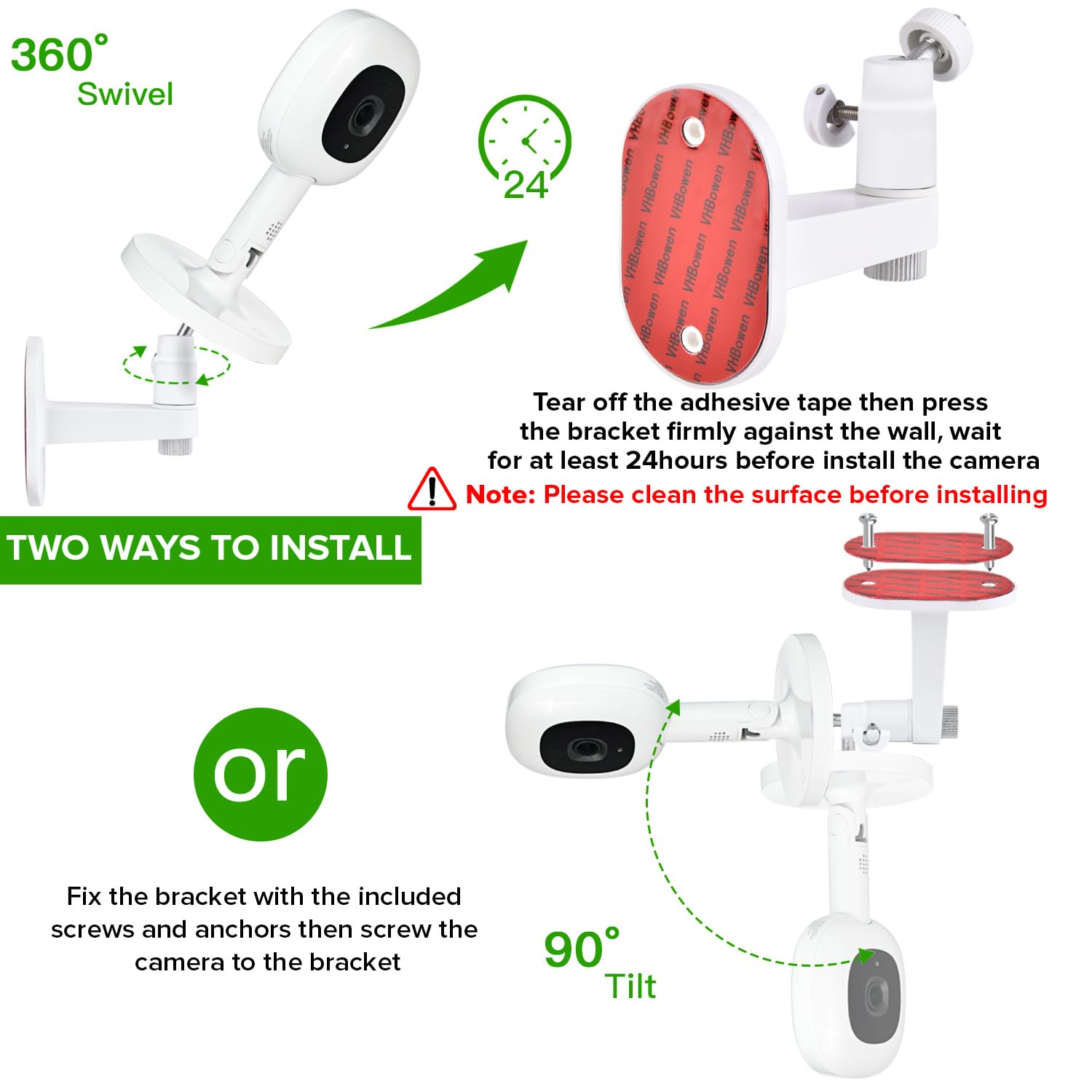 wochel durable mount material provides sturdy support for baby camera