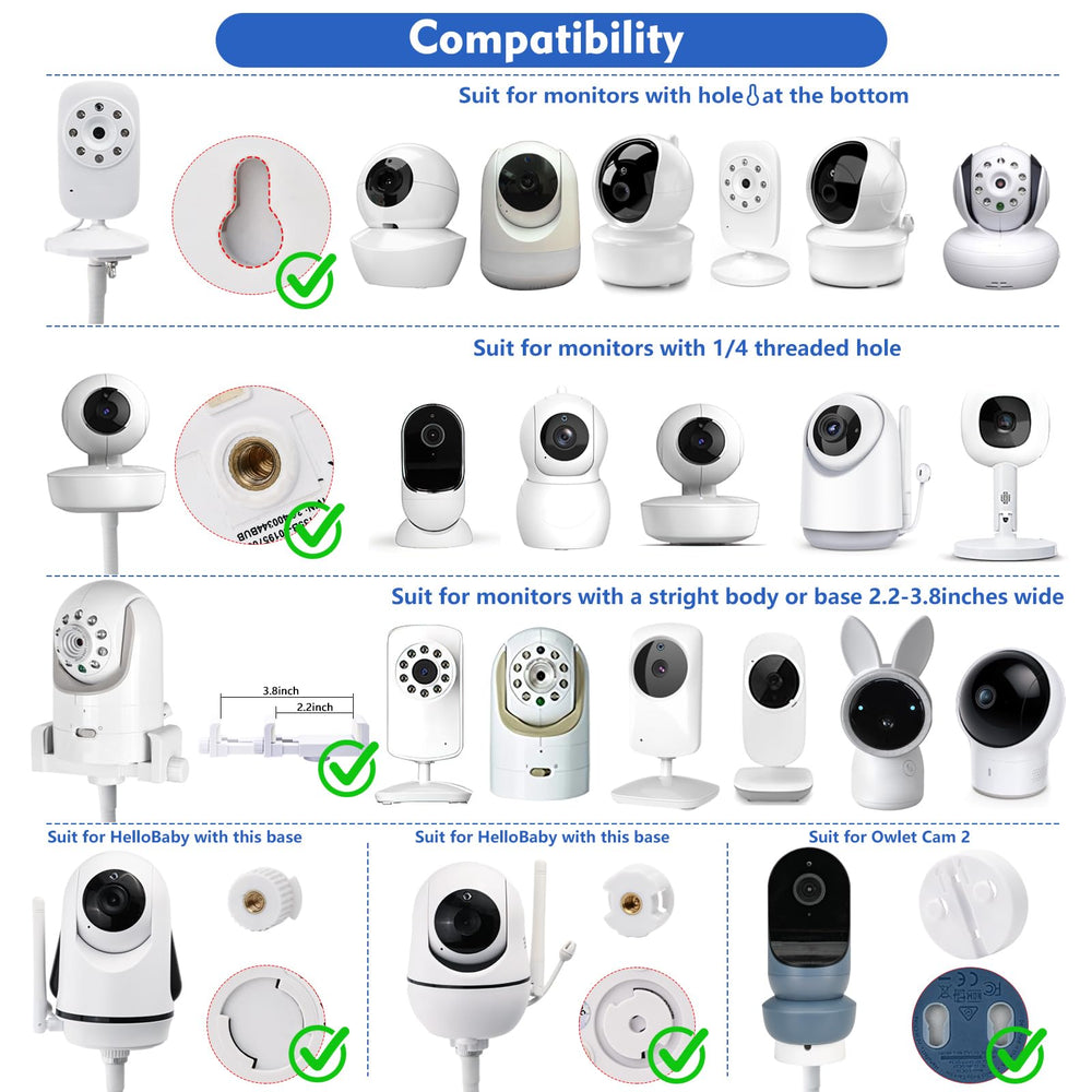 Wochel dxr8pro-compatible clip mount provides adjustable angle for clearer night monitoring.