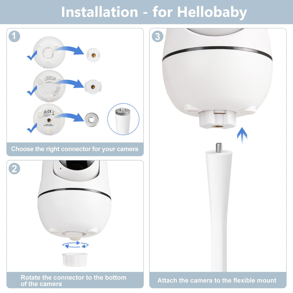 Wochel secure-attachment mount keeps view during playtime.