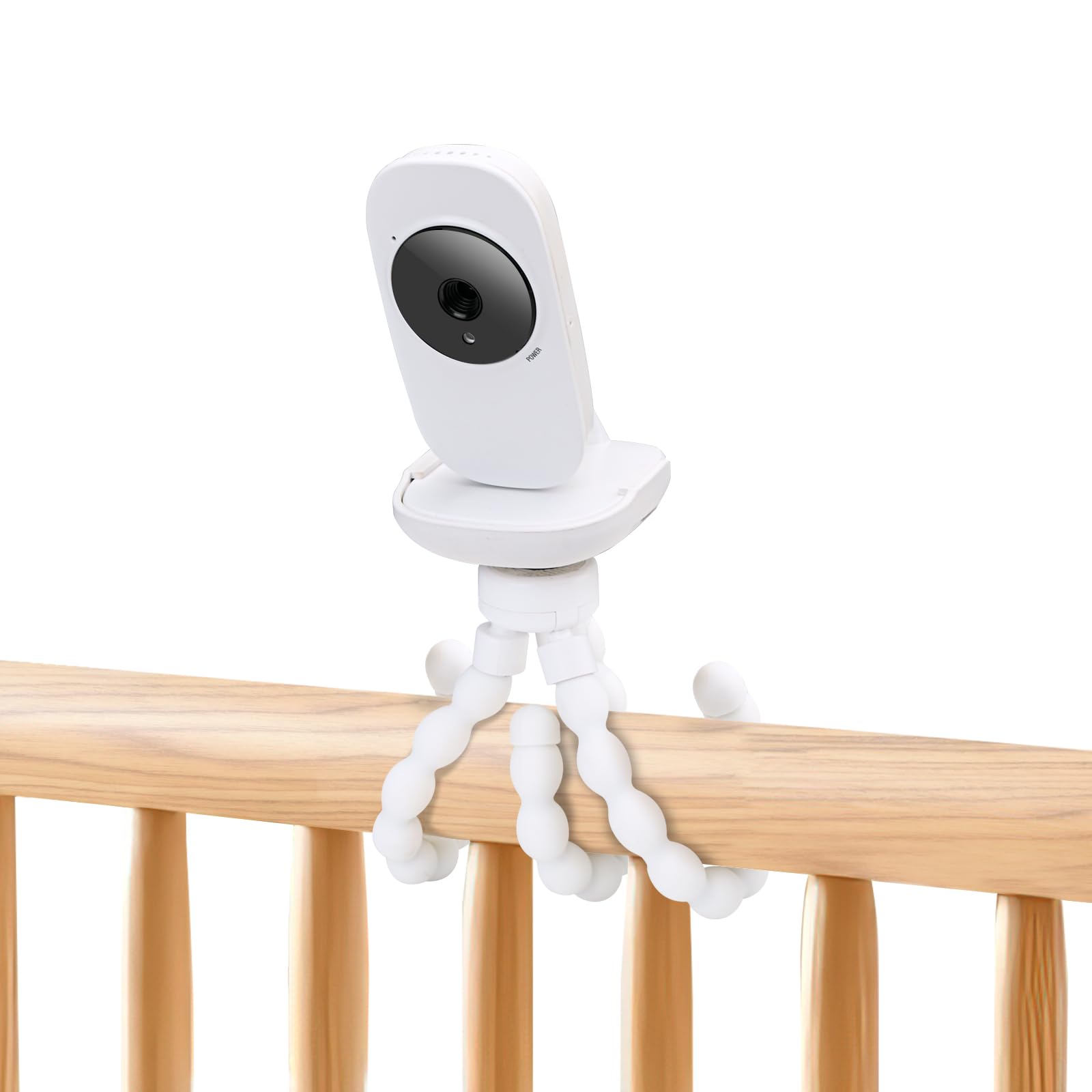 Wochel flexible baby monitor mount for VTech VM819 secures crib viewing.