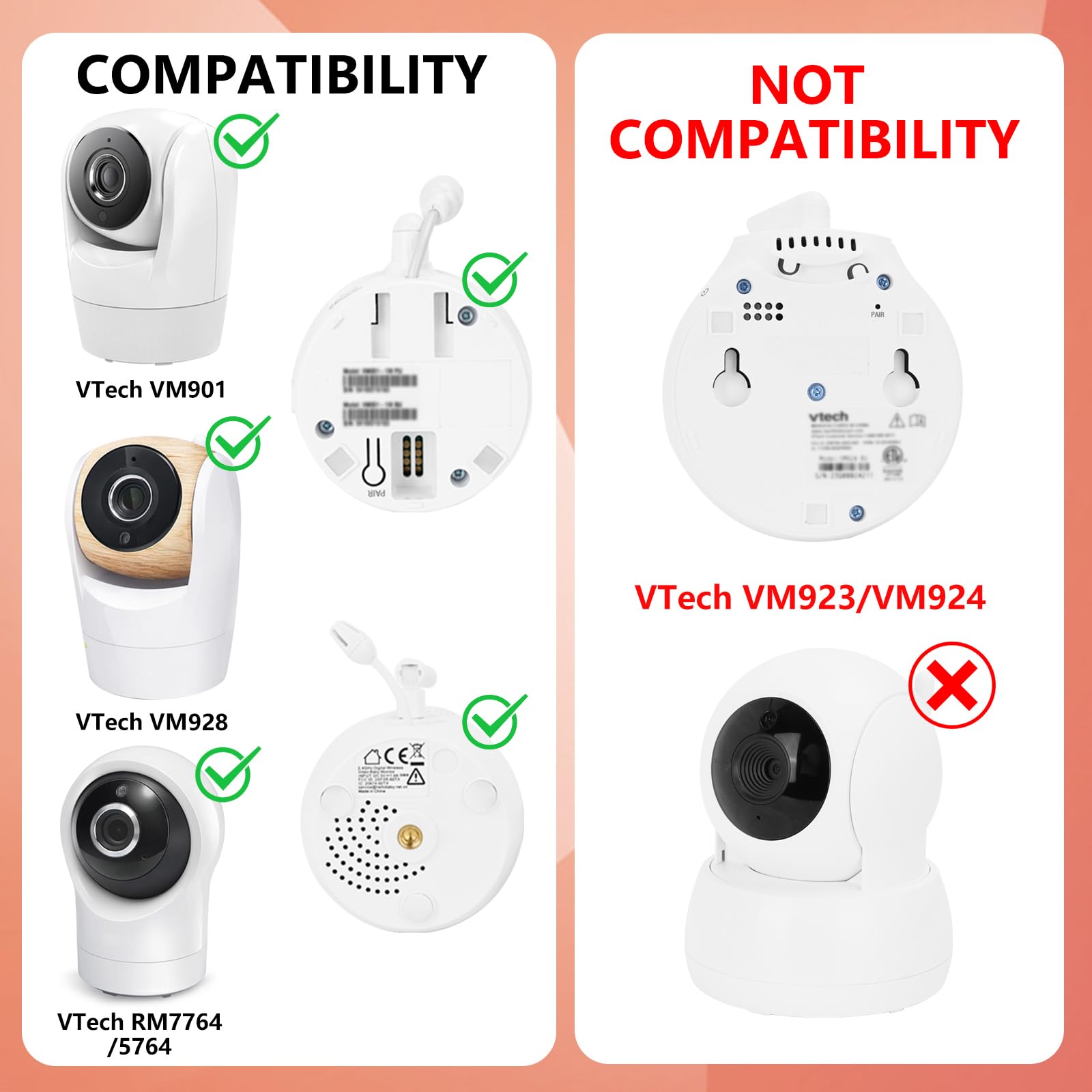 Wochel gooseneck bend adjustable-view highlights angle flexibility for baby monitor.