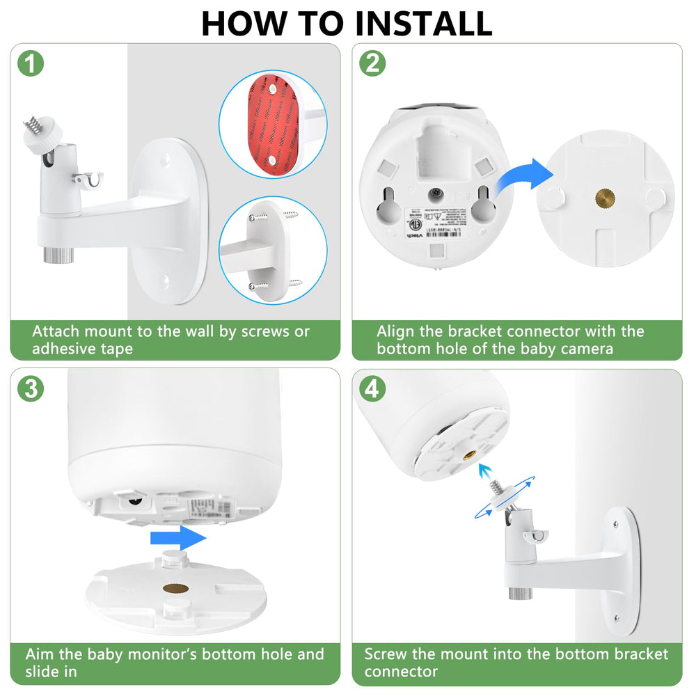 Wochel high-mounted view shows safe, out-of-reach baby monitor placement