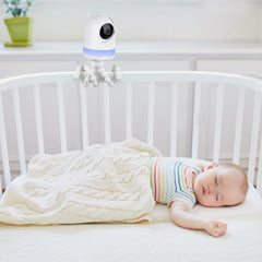 Wochel non-slip silicone base keeps the monitor secure on crib rails.