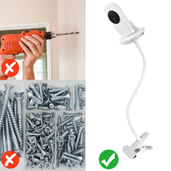 Wochel-secure-clamp holds the monitor firmly on crib, shelf, or table.
