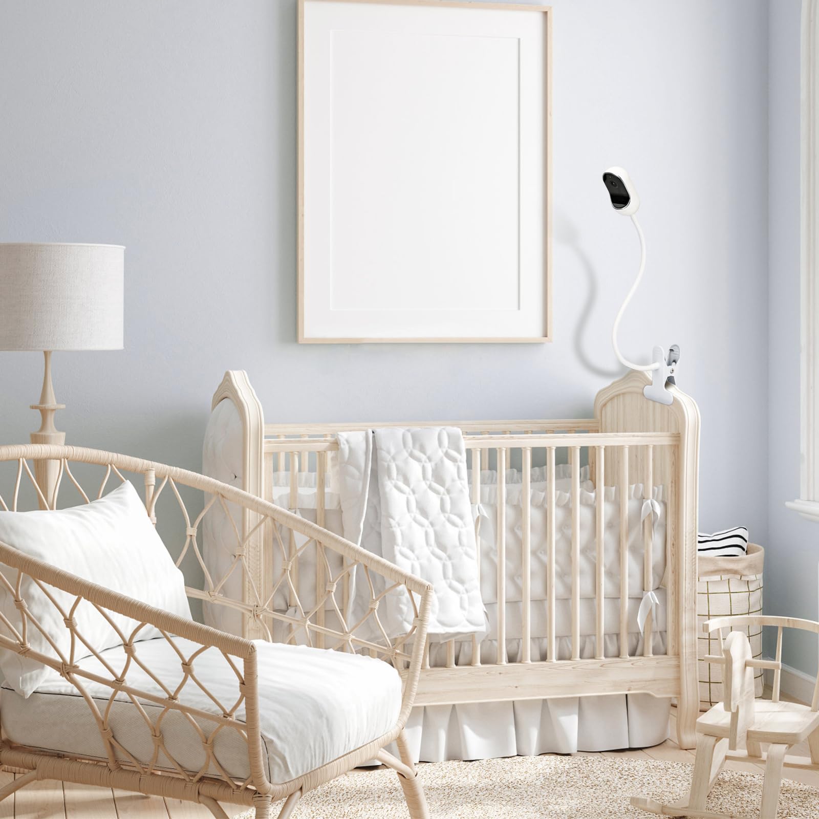 Wochel secure clip-on crib without screws for damage-free installation.