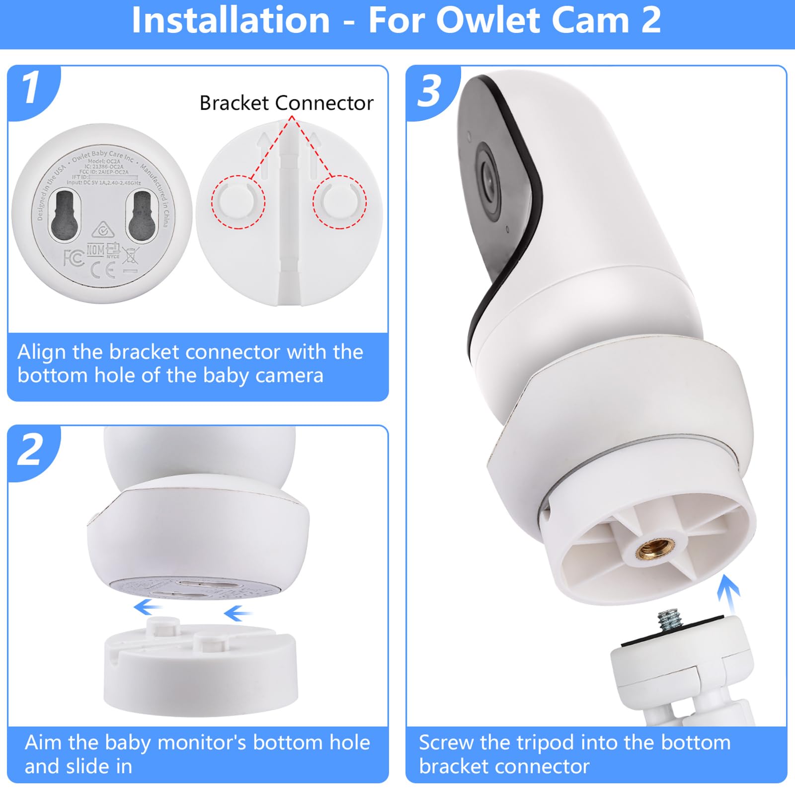 Wochel secure-stable-baby-monitor-hold ensures reliable camera stance anywhere.