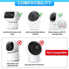 wochel security camera mount s350 360 swivel demonstrates complete coverage of crib or play area