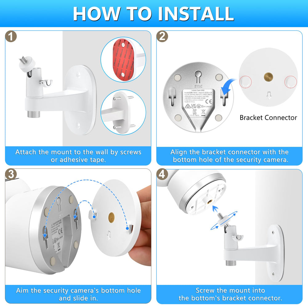 wochel security camera mount s350 safe placement keeps camera out of kids' reach