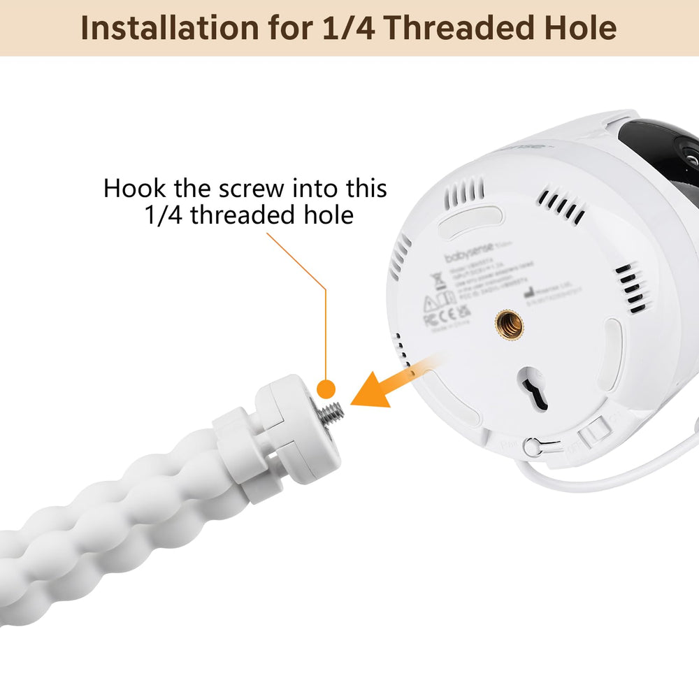 Wochel tripod-style baby camera bracket offers flexible positioning for surveillance.