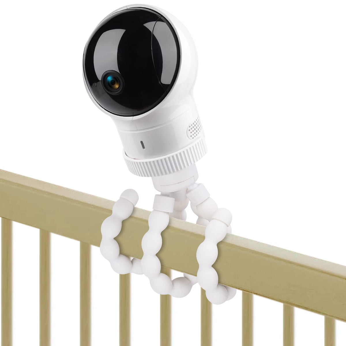 Wochel tripod mount for Eufy Spaceview with adjustable angle for clearer baby monitoring.
