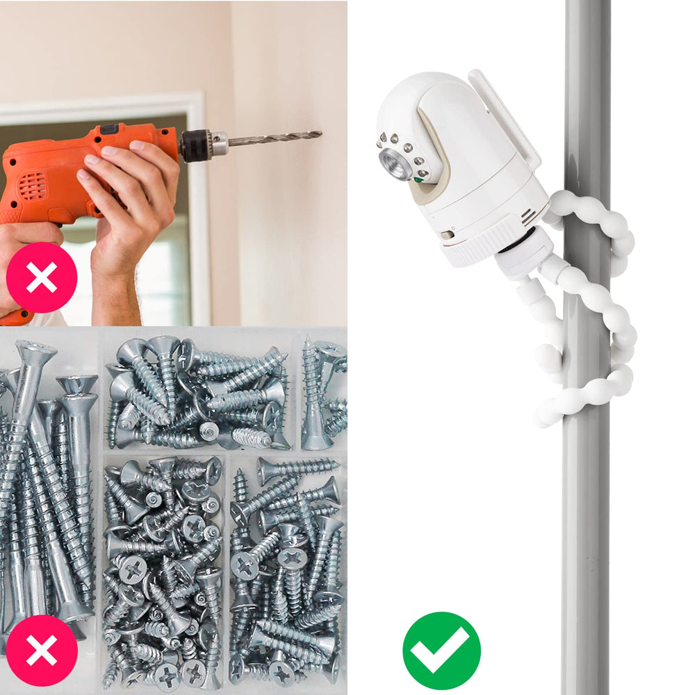 wochel tripod-mount-cradle-shelf-placement shows versatile placement without damaging walls